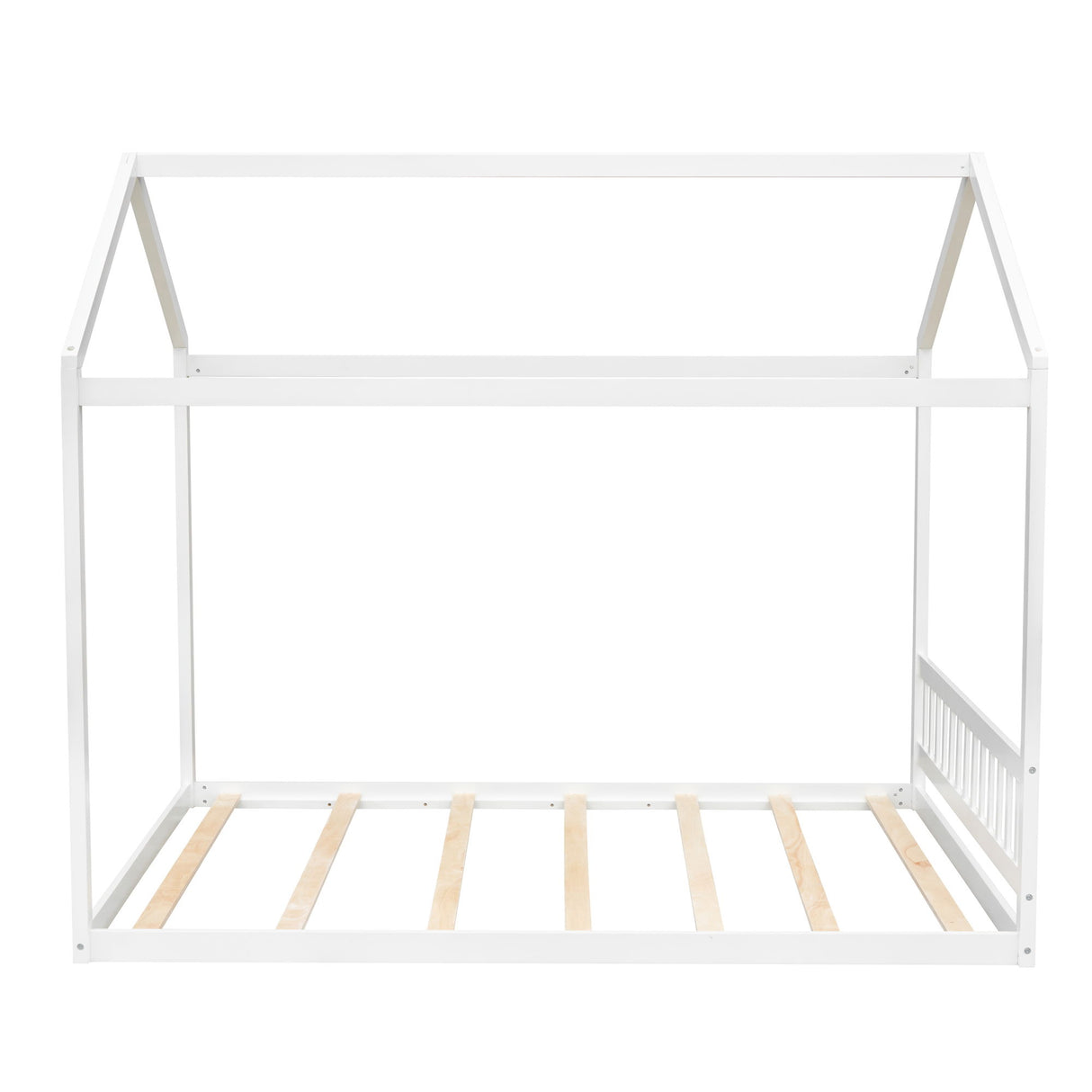 Wooden House Bed With Headboard