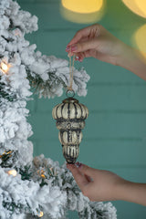 Tear Drop Ornament, Glass Decorative Hanging Christmas Tree Ornaments For Holiday Party Decorations (Set of 6) - Silver