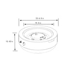 23" Propane Gas Fire Pit Bowl, 40000 Btu Round Steel Fire Pit For Outside Patio Deck Garden Backyard - Gray