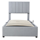 Upholstered Platform Bed With A Hydraulic Storage System