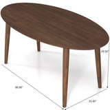 Ada - Mid-Century Modern Style Oval Dining Table