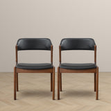 Enzo - Dining Chair (Set of 2) - Black / Brown