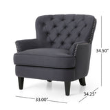 Enchante - Living Room Set With Tufted Back Club Chair And Ottoman