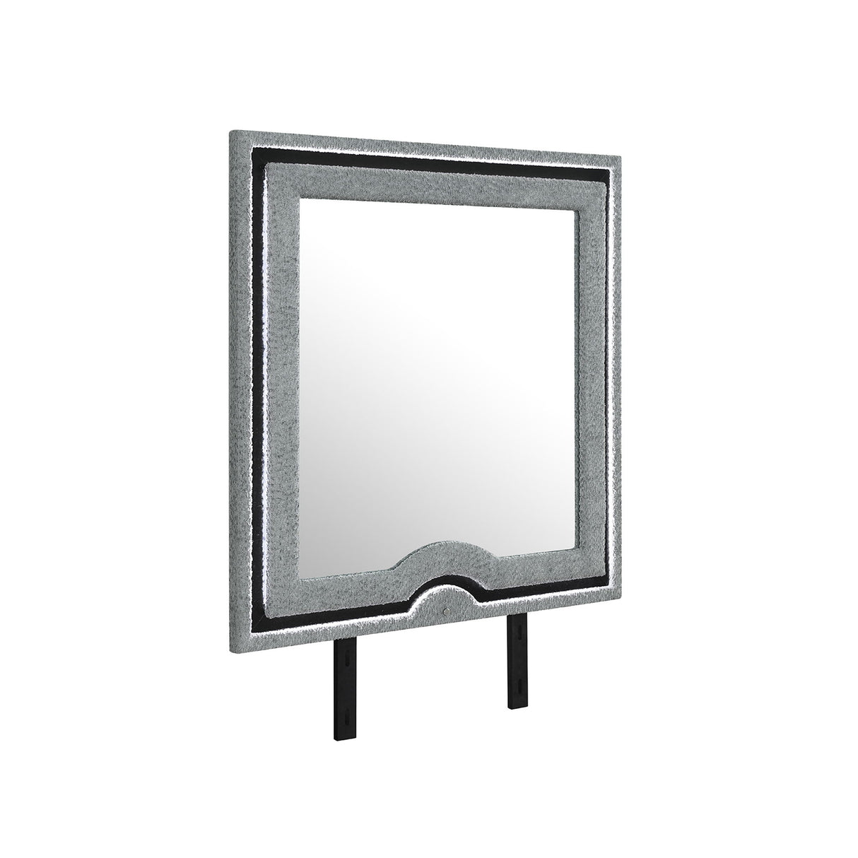 Isaiah - Mirror With Upholstered Frame And LED Lighting