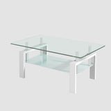 Tempered Glass Table With Storage
