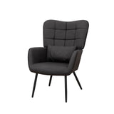 Modern Accent Arm Chair High Back With Metal Legs And Soft Padded