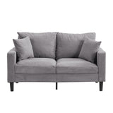 High Resilience Loveseat Sofa With Wooden Frame