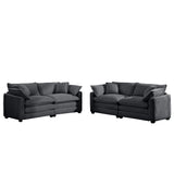 Elegant Corduroy Oversized Sectional Sofa Set With Deep Seats And Flexible Layout