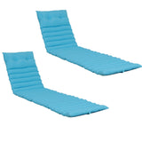 2 Piece Outdoor Chaise Lounge Chair Cushion Set
