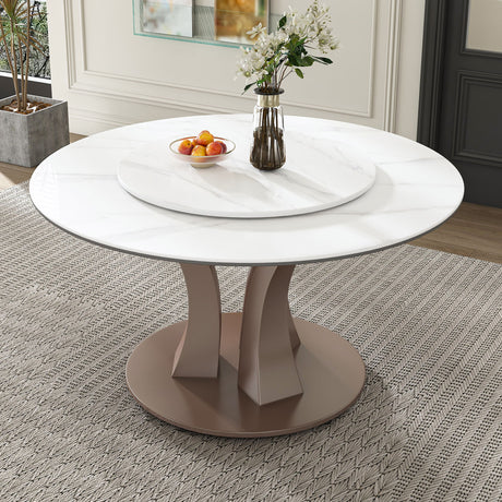 Table With Rotating Tray Scratch & Heat For Kitchen & Restaurant(Table Only - White