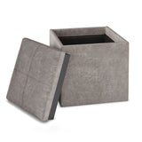 Rockwood - Upholstered Cube Storage Ottoman With Tray