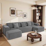 Modular U-Shaped Sectional Sofa With Reversible Design