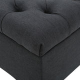 Glouster - Contemporary Storage Ottoman With Button Tufted Design