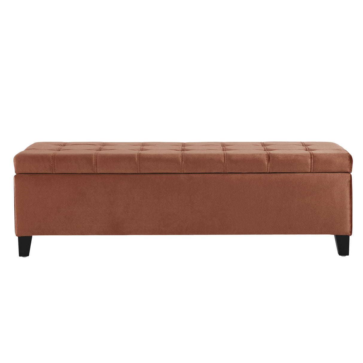 Wendover - Elegant Velvet Tufted Storage Bench With Lift-Up Top And Birch Wood Legs