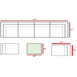 Seating Set With Cushions Handcrafted Wicker Design