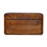 Wall Mounted Open Woven Bedside Table - Chestnut