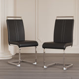 Modern Dining Chairs With Padded Seat, High Back