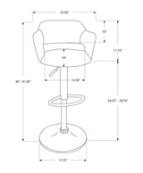 Bar Stool, Swivel, Adjustable Height, Contemporary, Modern