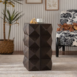 Side Table With 3D Embossed Pattern Design