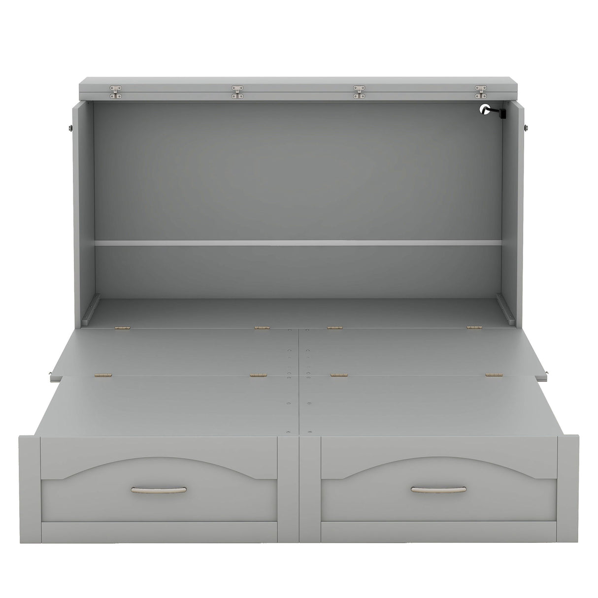 Murphy Wall Bed With Drawer And A Set Of Sockets & USB Ports, Pulley Structure Design