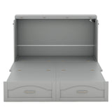 Murphy Wall Bed With Drawer And A Set Of Sockets & USB Ports, Pulley Structure Design