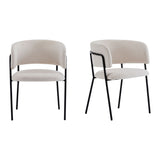 Modern Upholstered Arm Dining Chair Set