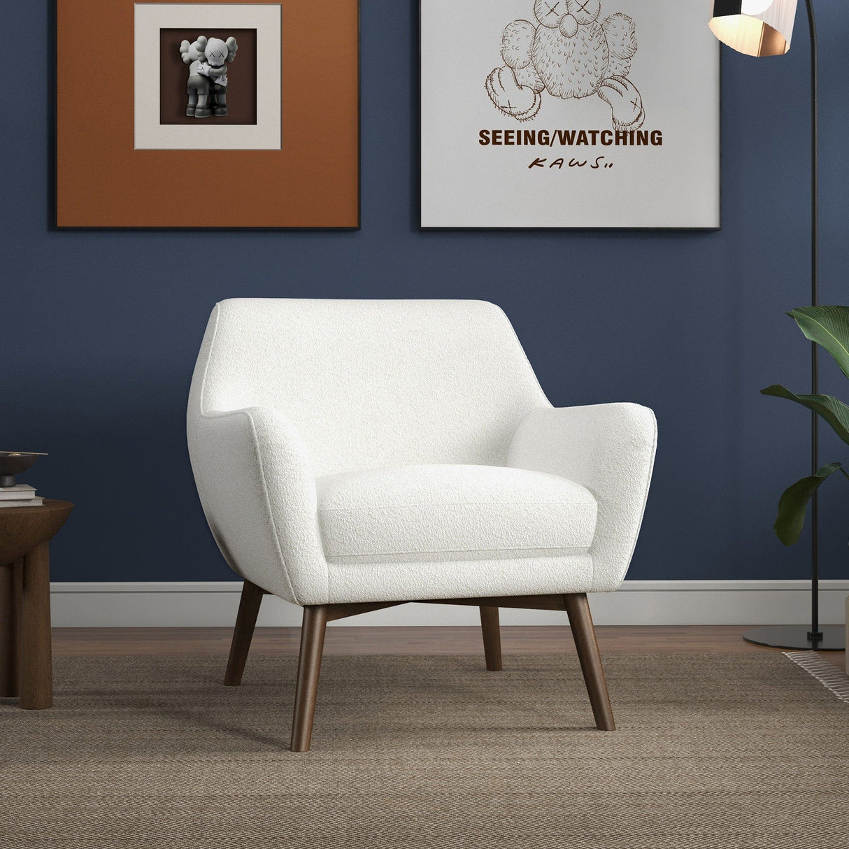 Panom - Lounge Chair - Brown / White