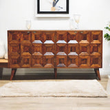 Solis - Carved 4 Door Sideboard - Brown