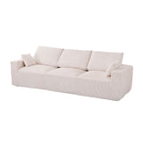 Modular Sectional Sofa With Extra Wide Cushion, USB / Type C Charger, Petal Armrest