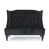 Nurturing - Upholstered Loveseat With Wing Back And Diamond Tufting