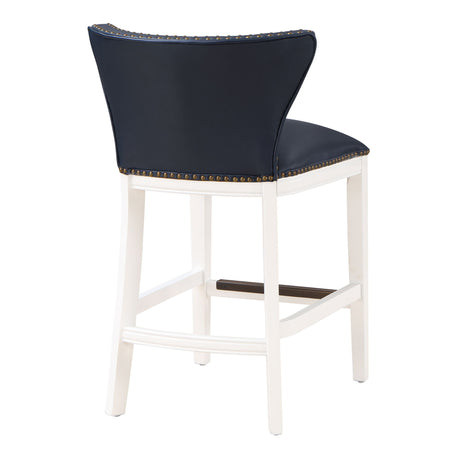 Macon - Counter Stool With Accents - Dark Blue