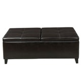 Lanister - Ottoman Double Top Storage - Brown