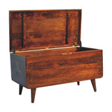 Curved Blanket Box - Chestnut