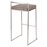 Fuji - Contemporary Stackable Counter Stool (Set of 2) - Stone