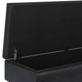 Owen - Rectangular Storage Ottoman - Midnight Black