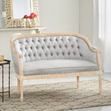 French Country Chesterfield Style Tufted Loveseat