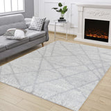 Loft Shag - 7'10" X 9'10" Polypropylene, Shaggy Area Rug - Gray