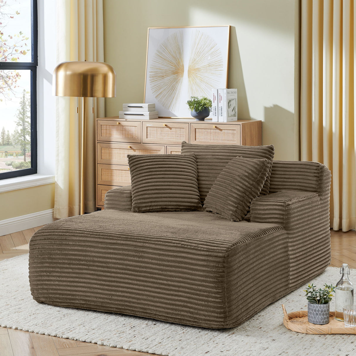 Modern Single Lazy Sofa Lounge Chair With High Density Foam