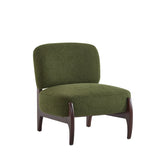 Modern Boucle Lounge Chair With Solid Wood Fram