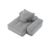 Modern Oversized Modular Sectional Sofa, Sparkling Chenille Fabric Soft Cushion Sofa With 2 Pillows