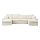 Modern Modular U Shaped Cloud Sectional Couch With Deep Seat And Comfy Chaise