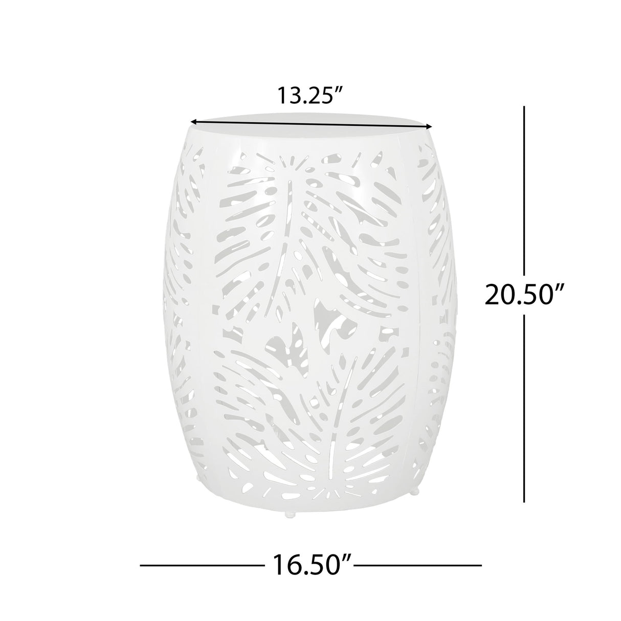 Modern Design Metal End Table, Large