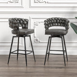 Bar Stool 360 Swivel With Back Footrest