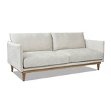 Haven - Flange Arm Oak Sofa - Marled Gray