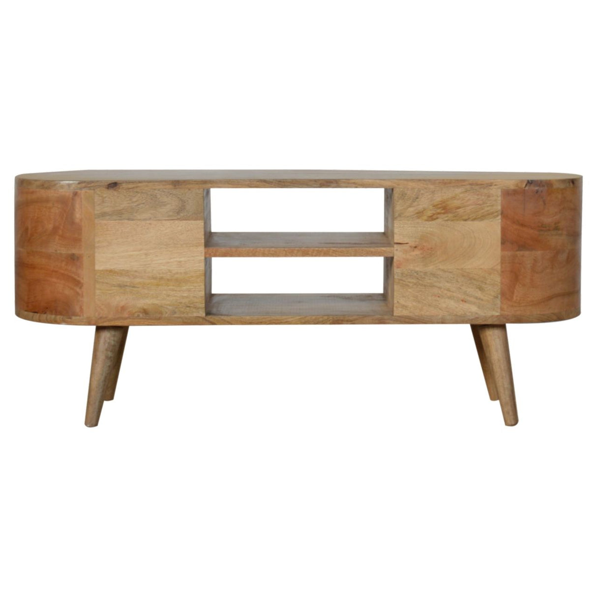 Rounded Entertainment Unit - Oak