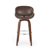 Lumos - Mid Century Modern Upholstered Swivel Barstool