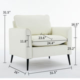 Nordic Retro Light Luxury Upholstered Sofa Chair