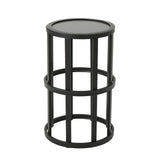 Outdoor Powder Coated Side Table - Gray