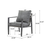 Modern Lounge Chair With Rope Accents And Cushions