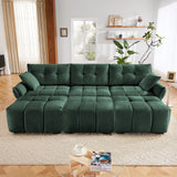 Sofa Set With Ottoman And Pillows, Textured, High Resilience Cushions